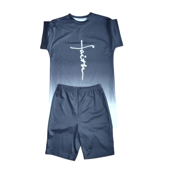 Faith Black and White Short Set - Picture 2 of 2